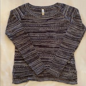 Black and White Crew Neck Sweater